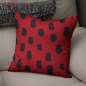Bonamaison Decorative Cushion Cover Red & Black, Throw Pillow Covers, Home Decorative Pillowcases for Livingroom, Sofa, Bedroom, Size: 50x50 Cm Designed and Manufactured in Turkey Bonamaison Decorative Cushion Cover Red & Black, Throw Pillow Covers, Home Decorative Pillowcases for Livingroom, Sofa, Bedroom, Size: 50x50 Cm Designed and Manufactured in Turkey