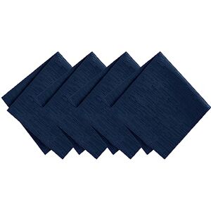 Elrene Home Fashions Continental Solid Texture Water and Stain Resistant Fabric Dining Napkins, Set of 4, 17"x17", Navy Elrene Home Fashions Continental Solid Texture Water and Stain Resistant Fabric Dining Napkins, Set of 4, 17"x17", Navy