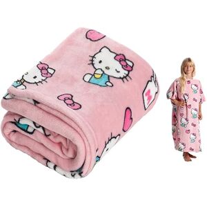 Kanguru Momonga Hello Kitty Wearable Blanket for Kids Children (4-12 Years) Soft Fleece Oversized Snuggle Cute Blanket for Girls, Pink (80x90cm/ approx. 32 x 36 inches) Ideal Hello Kitty Gifts Kanguru Momonga Hello Kitty Wearable Blanket for Kids Children (4-12 Years) Soft Fleece Oversized Snuggle Cute Blanket for Girls, Pink (80x90cm/ approx. 32 x 36 inches) Ideal Hello Kitty Gifts