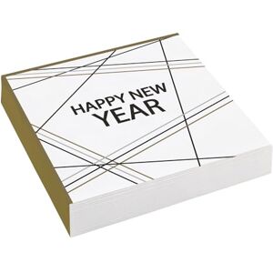 amscan 9904893 – Napkins Elegant Wishes, Size 33 x 33 cm, Pack of 20, Happy New Year, Party, Table Decoration, Mouth Cloth amscan 9904893 – Napkins Elegant Wishes, Size 33 x 33 cm, Pack of 20, Happy New Year, Party, Table Decoration, Mouth Cloth