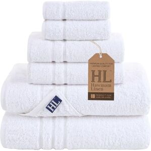 Hammam Linen White Bath Towels Set 6-Piece Original Turkish Cotton Soft, Absorbent and Premium Towel for Bathroom and Kitchen 2 Bath Towels, 2 Hand Towels, 2 Washcloths Hammam Linen White Bath Towels Set 6-Piece Original Turkish Cotton Soft, Absorbent and Premium Towel for Bathroom and Kitchen 2 Bath Towels, 2 Hand Towels, 2 Washcloths