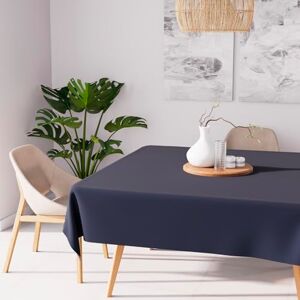 Soleil d'ocre , Alix Square Stain-Resistant Tablecloth, Polyester, Navy Blue, 180 x 180 cm Soleil d'ocre , Alix Square Stain-Resistant Tablecloth, Polyester, Navy Blue, 180 x 180 cm