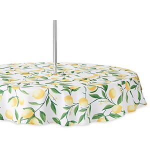 DII CAMZ11291 Spring & Summer Outdoor Tablecloth, Spill Proof and Waterproof with Zipper and Umbrella Hole, Host Backyard Parties, BBQs, & Family Gatherings (Seats 2 to 4), 60" Round w, Lemon Bliss DII CAMZ11291 Spring & Summer Outdoor Tablecloth, Spill Proof and Waterproof with Zipper and Umbrella Hole, Host Backyard Parties, BBQs, & Family Gatherings (Seats 2 to 4), 60" Round w, Lemon Bliss