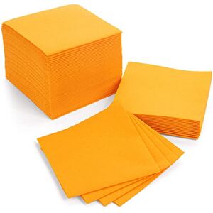 AH AMERICAN HOMESTEAD American Homestead Orange Cocktail Napkins Premium 4"x4" Disposable Linen-Like Beverage Napkins Bulk Square Party Bar Serviettes for Weddings, Parties, Events, and Everyday Use 100 Count AH AMERICAN HOMESTEAD American Homestead Orange Cocktail Napkins Premium 4"x4" Disposable Linen-Like Beverage Napkins Bulk Square Party Bar Serviettes for Weddings, Parties, Events, and Everyday Use 100 Count