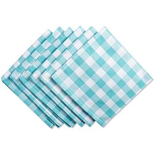 DII Tabletop, Cotton, Aqua, 20" x 20" (Set of 6) DII Tabletop, Cotton, Aqua, 20" x 20" (Set of 6)