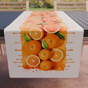 PETTI Artigiani Italiani Kitchen Textile Accessories, Elegant Table Runner 40 x 140 cm in Microfibre, Table Cloth in Digital Print Oranges, 100% Made in Italy PETTI Artigiani Italiani Kitchen Textile Accessories, Elegant Table Runner 40 x 140 cm in Microfibre, Table Cloth in Digital Print Oranges, 100% Made in Italy