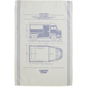 Coucke Printed Cotton Tea Towel, Citroen Type H, 50 x 75 cm Coucke Printed Cotton Tea Towel, Citroen Type H, 50 x 75 cm