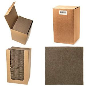 Alvotex Chic Airlaid 100 Cocktail Napkins, 1/4 Pleats, Fabric-Like, Disposable Napkin, Brown, 20 x 20 cm Alvotex Chic Airlaid 100 Cocktail Napkins, 1/4 Pleats, Fabric-Like, Disposable Napkin, Brown, 20 x 20 cm