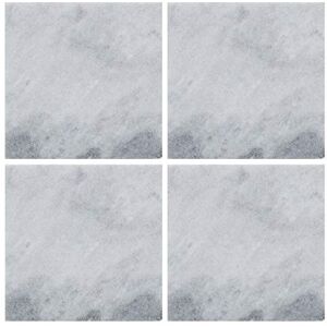 Creative Labs Naturals Marble Drinks Coasters, White, 10 cm, Set of 4 Creative Labs Naturals Marble Drinks Coasters, White, 10 cm, Set of 4