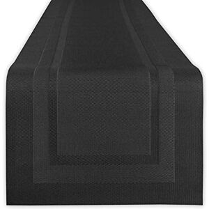 DII Woven Indoor Outdoor, Polyvinyl Chloride (PVC), Black, Table Runner, 14x72 DII Woven Indoor Outdoor, Polyvinyl Chloride (PVC), Black, Table Runner, 14x72