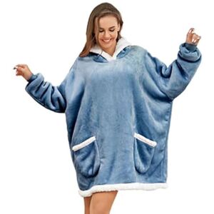 Everglamour Adult Oversized SNUGGIES Hood Wearable Blanket Sherpa Short Sweatshirt Everglamour Adult Oversized SNUGGIES Hood Wearable Blanket Sherpa Short Sweatshirt