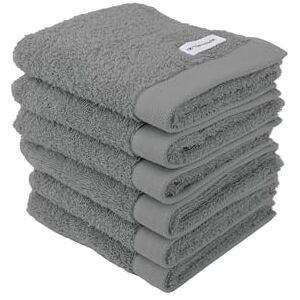 TOM TAILOR Herding Guest Towels, Set of 6, 30 x 50 cm, 100% Cotton/Terry Towels, with Hanger and Label with Logo, Colour Bath Towel Grey (Moody Grey) TOM TAILOR Herding Guest Towels, Set of 6, 30 x 50 cm, 100% Cotton/Terry Towels, with Hanger and Label with Logo, Colour Bath Towel Grey (Moody Grey)
