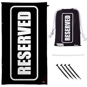 Fisura - Oversized Beach Towel Reserved Lightweight black and white microfiber towel for the pool, beach, camping, or picnic - Beach Towel Fisura - Oversized Beach Towel Reserved Lightweight black and white microfiber towel for the pool, beach, camping, or picnic - Beach Towel