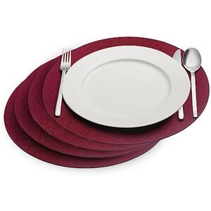 Westmark Placemats Cozy – set of 4 round placemats, elegant mats for the dining table at home or in restaurants – polyester, Ø 35 cm, red Westmark Placemats Cozy – set of 4 round placemats, elegant mats for the dining table at home or in restaurants – polyester, Ø 35 cm, red