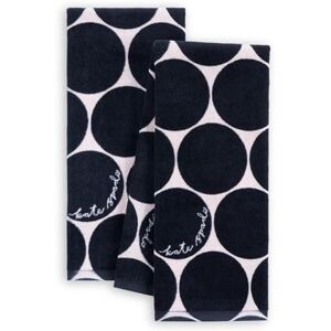Kate Spade New York Joy Dot Kitchen Towels 2-Pack Set, Absorbent 100% Cotton Velour, Black/Beige, 17"x28 Kate Spade New York Joy Dot Kitchen Towels 2-Pack Set, Absorbent 100% Cotton Velour, Black/Beige, 17"x28