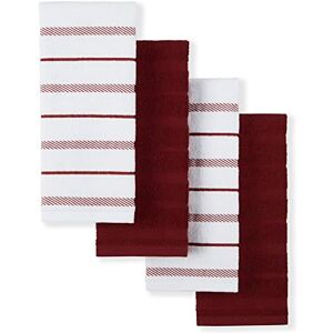 KitchenAid Albany Kitchen Towel 4-Pack Set, Cotton,Smoked Paprika Red/White, 16"x26 KitchenAid Albany Kitchen Towel 4-Pack Set, Cotton,Smoked Paprika Red/White, 16"x26