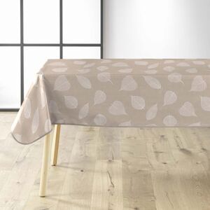 Douceur d'Intérieur , Rectangular Tablecloth 140 x 240 cm White Leaves PVC Textilia Douceur d'Intérieur , Rectangular Tablecloth 140 x 240 cm White Leaves PVC Textilia