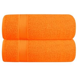 BELIZZI HOME Elvana Home Cotton 2 Pack Oversized Bath Towel Set 28x55 inches, Large Bath Towels, Ultra Absorbant Compact Quickdry & Lightweight Towel, Ideal for Gym Travel Camp Pool Orange BELIZZI HOME Elvana Home Cotton 2 Pack Oversized Bath Towel Set 28x55 inches, Large Bath Towels, Ultra Absorbant Compact Quickdry & Lightweight Towel, Ideal for Gym Travel Camp Pool Orange
