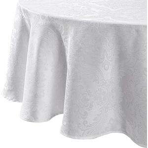 Elrene Damask Tablecloth - White - 60" X 84" - Oval Elrene Damask Tablecloth - White - 60" X 84" - Oval