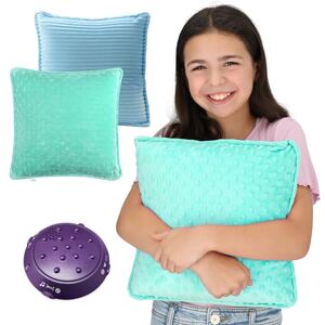 Special Supplies Vibrating Pillow Sensory Pressure Activated for Kids and Adults, 12” x 12” Plush Minky Soft Cover with Textured Therapy Stimulation Bumps, Blue and Green Special Supplies Vibrating Pillow Sensory Pressure Activated for Kids and Adults, 12” x 12” Plush Minky Soft Cover with Textured Therapy Stimulation Bumps, Blue and Green
