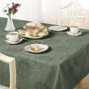 Emma Barclay Damask Rose Tablecloth, Forest Green, 52 x 52 Inch Emma Barclay Damask Rose Tablecloth, Forest Green, 52 x 52 Inch