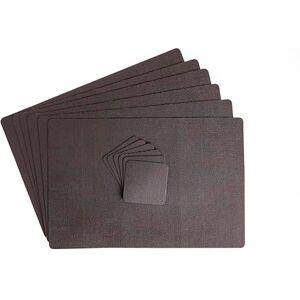 DAG Style Set of 6 Placemats + 6 Coasters, Juta Light Line Cocoa, 30 x 45 cm, Antibacterial PVC with Juta Effect, Dirt-Repellent, Made in Italy DAG Style Set of 6 Placemats + 6 Coasters, Juta Light Line Cocoa, 30 x 45 cm, Antibacterial PVC with Juta Effect, Dirt-Repellent, Made in Italy