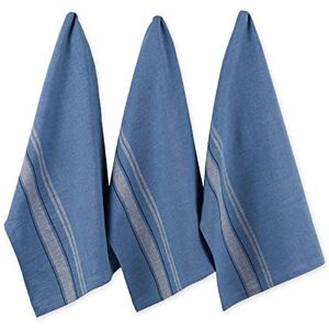 DII Cotton Oversized French Stripe Dish Towels, 20 x 30 Set of 3, Monogrammable Country Farmhouse Flour Sack Tea Towels-Chambray Blue DII Cotton Oversized French Stripe Dish Towels, 20 x 30 Set of 3, Monogrammable Country Farmhouse Flour Sack Tea Towels-Chambray Blue