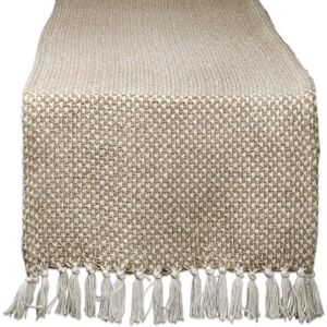 DII 100% Cotton Knit Table Runner, Stone, 15x72 DII 100% Cotton Knit Table Runner, Stone, 15x72