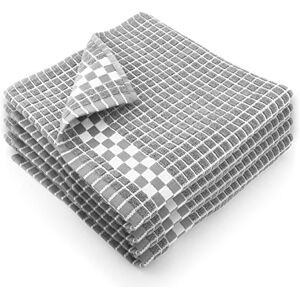 Fecido Classic Dark Kitchen Tea Towels Absorbent 100% Cotton Long Lasting Durability European Made Tea Towels Set of 4, Silver Gray Fecido Classic Dark Kitchen Tea Towels Absorbent 100% Cotton Long Lasting Durability European Made Tea Towels Set of 4, Silver Gray