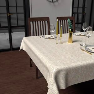 Soleil d'ocre , Printed Tablecloth Stain-Resistant Rectangular 150 x 300 cm Gold White Soleil d'ocre , Printed Tablecloth Stain-Resistant Rectangular 150 x 300 cm Gold White