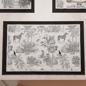 PETTI Artigiani Italiani American Placemats with Digital Print, American Placemats in Fabric and Washable (Set of 2-30 x 45 cm) Animalier 02, 100% Made in Italy PETTI Artigiani Italiani American Placemats with Digital Print, American Placemats in Fabric and Washable (Set of 2-30 x 45 cm) Animalier 02, 100% Made in Italy