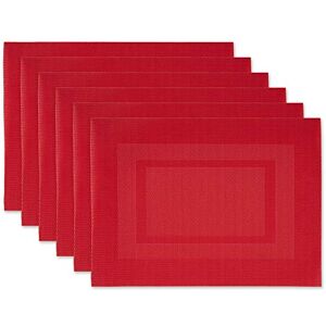 DII Woven Indoor Outdoor, Polyvinyl Chloride, Tango Red, Placemat Set, 13x17.25 DII Woven Indoor Outdoor, Polyvinyl Chloride, Tango Red, Placemat Set, 13x17.25