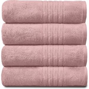 GC GAVENO CAVAILIA New Hampton Pack of 4 Bath Towel Set, 100% Ringspun Cotton, Extra Absorbent 450 GSM Luxury Bath Sheets, Blush Pink, 4PK GC GAVENO CAVAILIA New Hampton Pack of 4 Bath Towel Set, 100% Ringspun Cotton, Extra Absorbent 450 GSM Luxury Bath Sheets, Blush Pink, 4PK