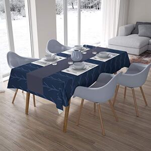 Bonamaison Blue Tablecloth - Modern, Easy to Clean, Indoor & Outdoor Use Bonamaison Blue Tablecloth - Modern, Easy to Clean, Indoor & Outdoor Use