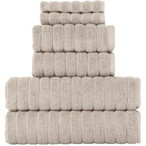 BERIBO Turkish Cotton Towel Set - 6 Pieces - 620gsm - Beige BERIBO Turkish Cotton Towel Set - 6 Pieces - 620gsm - Beige