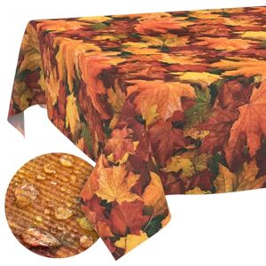 ANRO Tablecloth Fabric Washable Tablecloth Table Cloth Easy Care Lotus Effect Dirt and Water-Repellent for Indoor Outdoor Table Cloth 100 x 140 cm Cut Edge Autumn Maple ANRO Tablecloth Fabric Washable Tablecloth Table Cloth Easy Care Lotus Effect Dirt and Water-Repellent for Indoor Outdoor Table Cloth 100 x 140 cm Cut Edge Autumn Maple