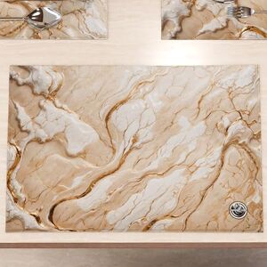 PETTI Artigiani Italiani MARBLELIZED Washable American Placemats, Beige Marble Effect Fabric Placemats, Set of 6 (30 x 45 cm) Elegant, Ideal for Breakfast, Lunch and Dinner, Gift Idea, 100% Made in Italy PETTI Artigiani Italiani MARBLELIZED Washable American Placemats, Beige Marble Effect Fabric Placemats, Set of 6 (30 x 45 cm) Elegant, Ideal for Breakfast, Lunch and Dinner, Gift Idea, 100% Made in Italy