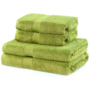 DecoKing Set of 4 Cotton Quality 525 g/m² 2 Hand Towels 50 x 100 cm and 2 Bath Towels 70 x 140 cm Seladon Green Absorbent Marina DecoKing Set of 4 Cotton Quality 525 g/m² 2 Hand Towels 50 x 100 cm and 2 Bath Towels 70 x 140 cm Seladon Green Absorbent Marina