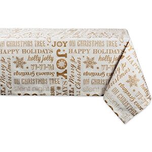 DII Metallic Fabric Kitchen Décor, Cotton, Gold Holiday Collage, 84" x 60" (Rectangular) DII Metallic Fabric Kitchen Décor, Cotton, Gold Holiday Collage, 84" x 60" (Rectangular)