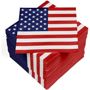 Heku 100 napkins, 3-ply, 33 x 33 cm, stars and stripes, absorbent and practical packaging, ideal for special occasions Heku 100 napkins, 3-ply, 33 x 33 cm, stars and stripes, absorbent and practical packaging, ideal for special occasions