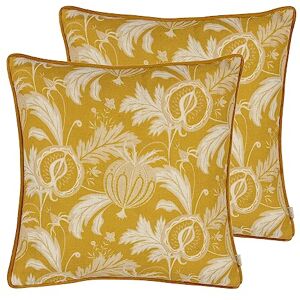 furn. Evans Lichfield Chatsworth Heirloom Piped Polyester Filled Cushion Twin Pack,Saffron,43 x 43cm furn. Evans Lichfield Chatsworth Heirloom Piped Polyester Filled Cushion Twin Pack,Saffron,43 x 43cm
