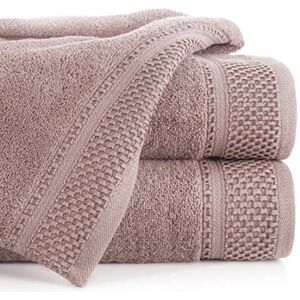 Eurofirany Carlo Bath Towel Set Hand Towel Sauna Towel Pattern Absorbent, 100% Cotton 580g/m, Pack of 3 and 6, Light Pink, 50 x 90 cm, 6 Eurofirany Carlo Bath Towel Set Hand Towel Sauna Towel Pattern Absorbent, 100% Cotton 580g/m, Pack of 3 and 6, Light Pink, 50 x 90 cm, 6