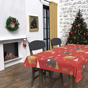 Soleil d'ocre , Nappe Rectangular Anti-t ¢ Ches 140 x 300 cm Fir Red Soleil d'ocre , Nappe Rectangular Anti-t ¢ Ches 140 x 300 cm Fir Red