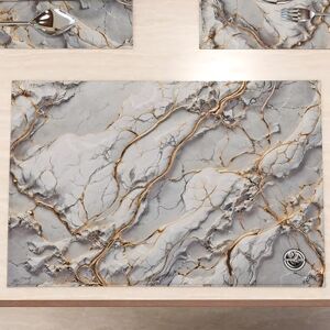 PETTI Artigiani Italiani MARBLELIZED Washable American Placemats, Light Grey Marble Effect Fabric Placemats, Set of 6 (30 x 45 cm) Elegant, Ideal for Breakfast, Lunch and Dinner, Gift Idea, 100% Made in Italy PETTI Artigiani Italiani MARBLELIZED Washable American Placemats, Light Grey Marble Effect Fabric Placemats, Set of 6 (30 x 45 cm) Elegant, Ideal for Breakfast, Lunch and Dinner, Gift Idea, 100% Made in Italy