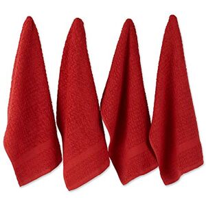 DII Waffle Dishtowel Set, Cotton, Solid Red, 15x26 DII Waffle Dishtowel Set, Cotton, Solid Red, 15x26