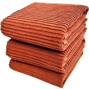 Serafina Home Kitchen Dish Towels for Hands Drying Cleaning Burnt Orange Rust 100% Cotton Soft Cloth Absorbent Terry Loop, Set of 3 Multipurpose Everyday Use Large Oversized 18" x 28 Serafina Home Kitchen Dish Towels for Hands Drying Cleaning Burnt Orange Rust 100% Cotton Soft Cloth Absorbent Terry Loop, Set of 3 Multipurpose Everyday Use Large Oversized 18" x 28