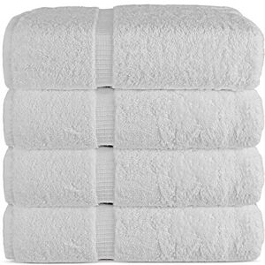 Chakir Turkish Linens Luxury Hotel & Spa Bath Towel 100% Genuine Turkish Cotton, 27" x 54",Set of 4,White Chakir Turkish Linens Luxury Hotel & Spa Bath Towel 100% Genuine Turkish Cotton, 27" x 54",Set of 4,White