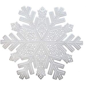 Wintop Group 15"×17" Vinyl Metallic Placemats Hollow Out Design, Set of 6, Snowflake Silver Wintop Group 15"×17" Vinyl Metallic Placemats Hollow Out Design, Set of 6, Snowflake Silver