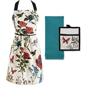 DII Botanical Print Tabletop Collection, Apron, 29x35 (20" Waist), Potholder 9x8, Dishtowel 18x28, Botanical 3 Piece DII Botanical Print Tabletop Collection, Apron, 29x35 (20" Waist), Potholder 9x8, Dishtowel 18x28, Botanical 3 Piece