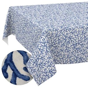 ANRO Washable Tablecloth, Lotus Effect, Easy Care, Made of Cotton, Polyester, Dirt-Repellent, Outdoor Garden Tablecloth, Coral Blue, 200 x 140 cm ANRO Washable Tablecloth, Lotus Effect, Easy Care, Made of Cotton, Polyester, Dirt-Repellent, Outdoor Garden Tablecloth, Coral Blue, 200 x 140 cm